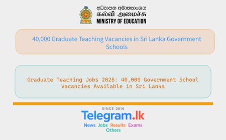 2025 Graduate Teaching Vacancies in Government Schools Sri Lanka – 40,000