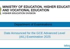GCE A/L 2025 – Exam Date Confirmed | Full Details Inside