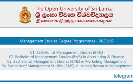 Bachelor of Management Studies (BMS) Degree 2025 – Open University of Sri Lanka (OUSL)