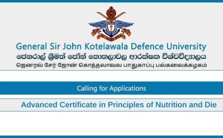 KDU 2025: Advanced Nutrition & Diet Certificate Course – NVQ Level 4