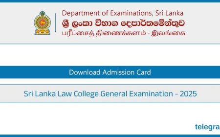 Sri Lanka Law College Entrance Exam 2025 Admission Card – Download Now!