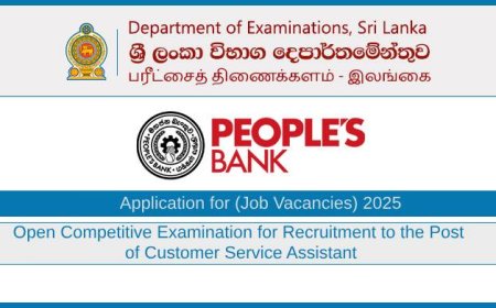 People’s Bank Customer Service Assistant Jobs 2025 (Islandwide Vacancies)