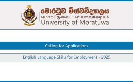 English Language Skills for Employment 2025 – University of Moratuwa August Intake (Apply Now)