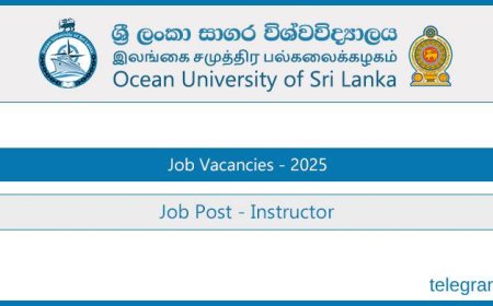 Ocean University Sri Lanka – Instructor Vacancies 2025 (Apply Now)
