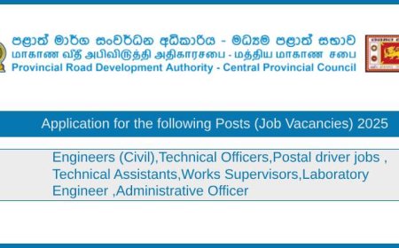 RDA Central Province Job Vacancies 2025 – 109 Posts for Engineers, Technical Officers, Supervisors and More