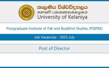 University of Kelaniya PGIPBS Director Vacancy 2025 – Apply Now