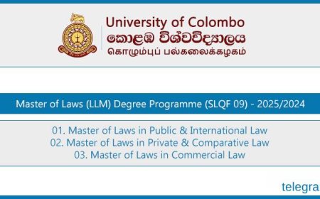Colombo LLM Degree Programme 2025 – Apply Now for Specializations in Public, Private and Commercial Law