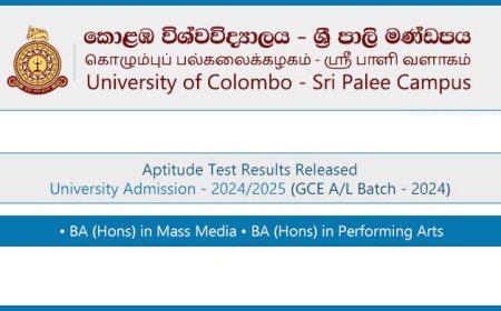 Sri Palee Campus Aptitude Test Results 2025 Released – Check Pass Lists for Mass Media and Performing Arts!