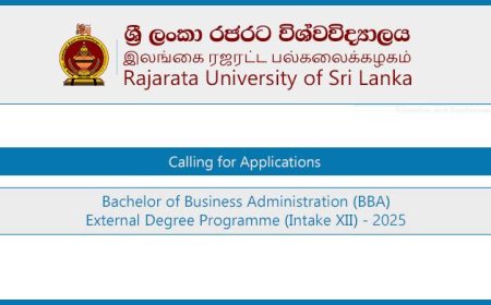Bachelor of Business Administration (BBA) 2025 – External Degree at Rajarata University