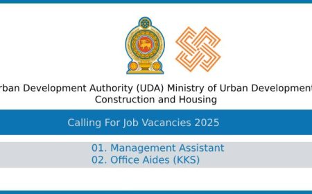Urban Development Authority (UDA) Job Vacancies 2025 – Management Assistant, Office Aides (KKS) – Apply Now
