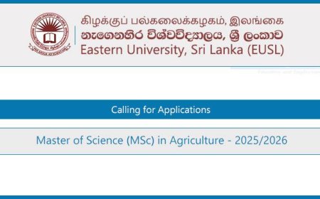 Eastern University MSc in Agriculture 2025/2026 – Apply Now | 1-Year Program