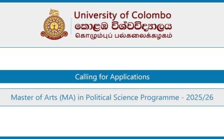 Master of Arts (MA) in Political Science 2025 – Apply Now at University of Colombo
