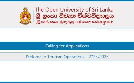 Diploma in Tourism Operations 2025 – Open University (OUSL)