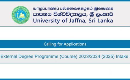 BCom External Degree Course 2025 – University of Jaffna  (Date Extended)