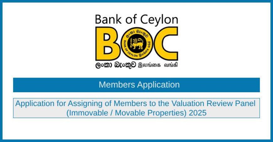 Members Application for Valuation Review Panel by BOC Bank