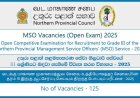 Northern Province Management Service Officers (MSO) Vacancies 2025 – Open Competitive Examination (125 Vacancies)