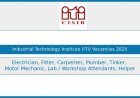 Industrial Technology Institute (ITI) Vacancies 2025 – Electrician, Fitter, Carpenter, Plumber and Other Technical Posts