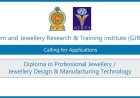 Gem and Jewellery Research and Training Institute (GJRTI) – Diploma in Professional Jewellery / Jewellery Design & Manufacturing Technology (NVQ 05) 2025