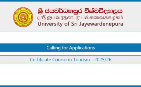 Certificate Course in Tourism – University of Sri Jayewardenepura (2025/26 Intake)