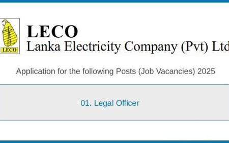 lectricity Company (Pvt) Ltd (LECO) – Legal Officer Vacancy 2025