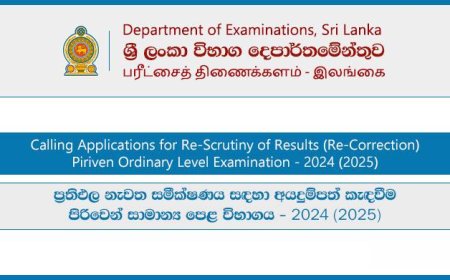 Piriven Ordinary Level (O/L) Exam Re-Correction Application 2024 (2025)