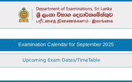 Examination Calendar for September 2025