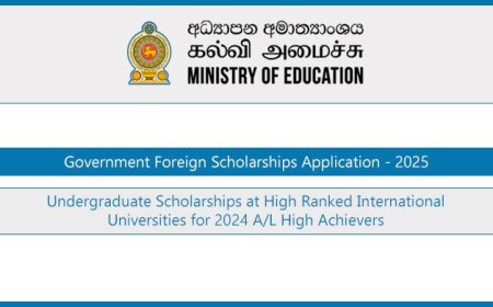Government Foreign Scholarships 2025 – For 2024 A/L High Achievers