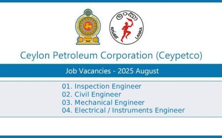 Ceylon Petroleum Corporation – Engineer Vacancies 2025 (Apply Now)