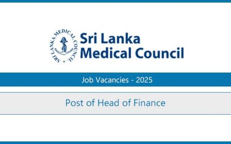 Sri Lanka Medical Council (SLMC) – Head of Finance Vacancy 2025