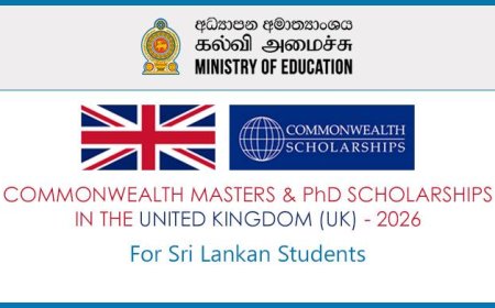 Commonwealth Masters & PhD Scholarships (UK) 2026 – Open for Sri Lankans