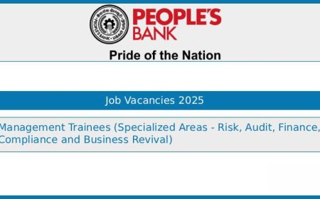 People's Bank – Management Trainees Recruitment 2025