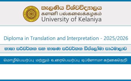 Diploma in Translation and Interpretation 2025 – University of Kelaniya (Applications Open)