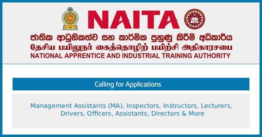 NAITA 266 Job Vacancies 2025 – Management Assistants, Inspectors, Instructors, Lecturers and More