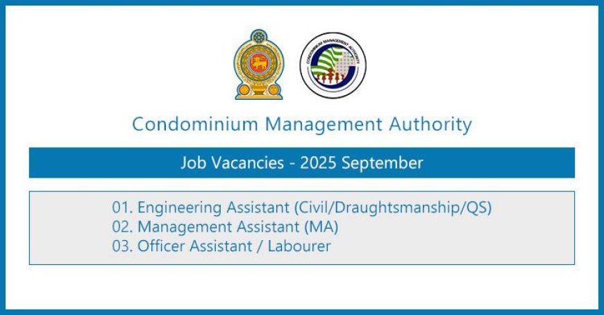 Condominium Management Authority Job Vacancies 2025 September